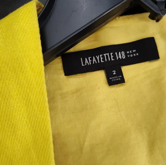 Lafayette 148 New York Vibrant Yellow Midi Dress - Picture 12 of 12